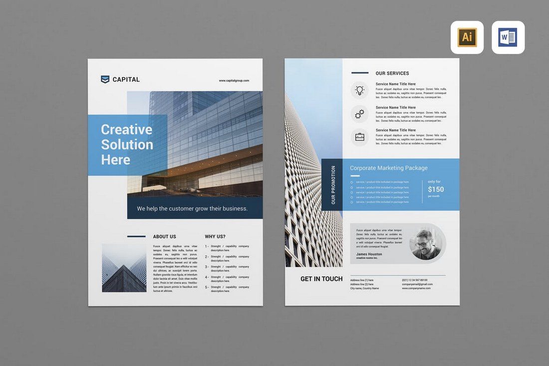 Creative-Business-Flyer 20+ Best Microsoft Word Brochure Templates design tips 