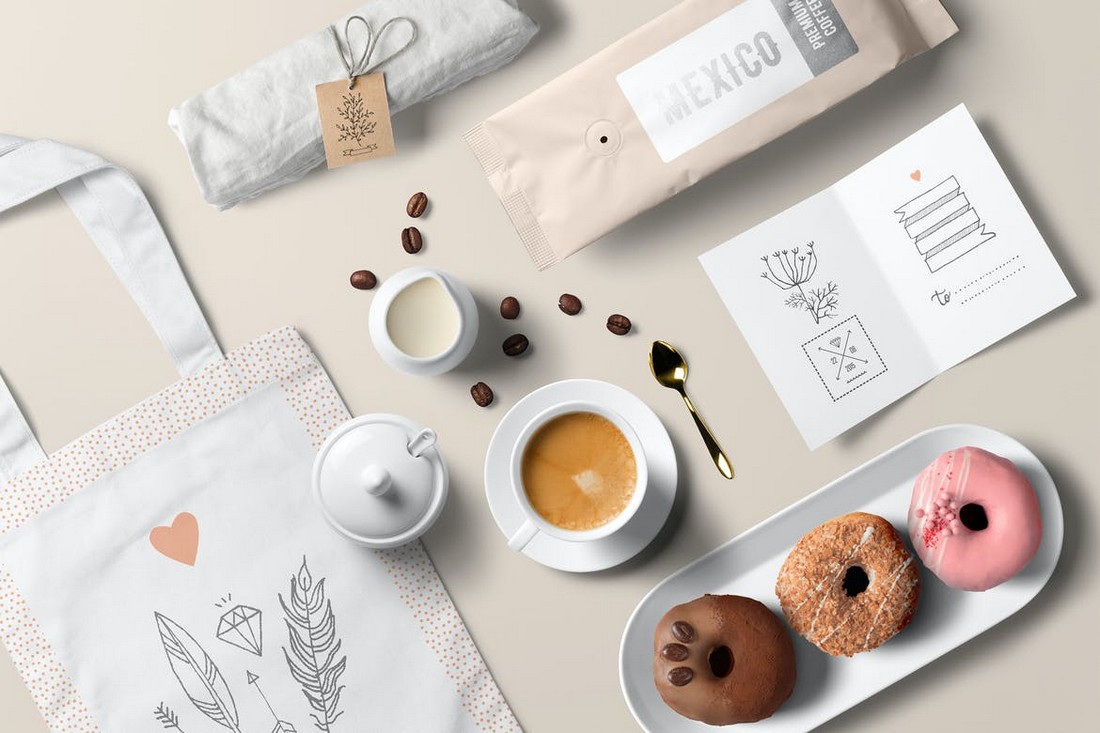 Creative Coffee Branding Mockup Template