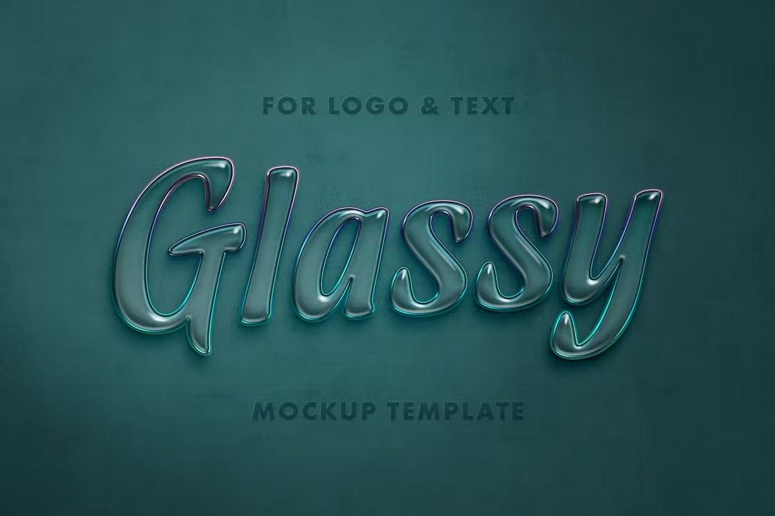 Creative Glass Text Effect PSD