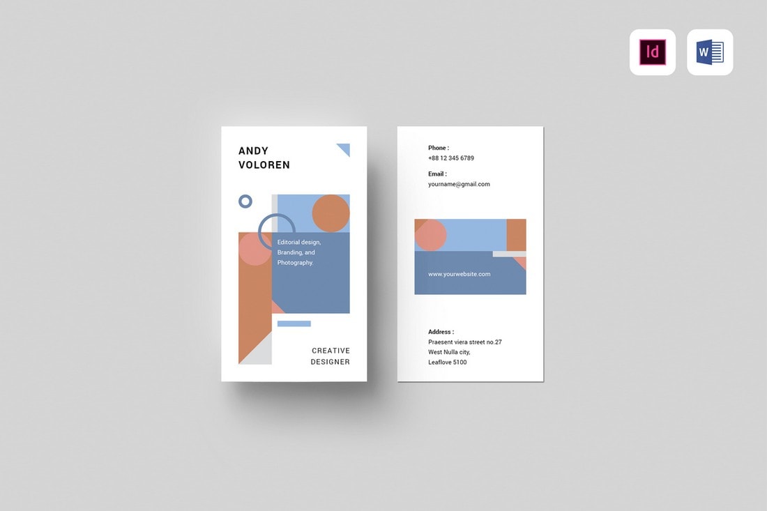 Creative Google Docs Business Card Template