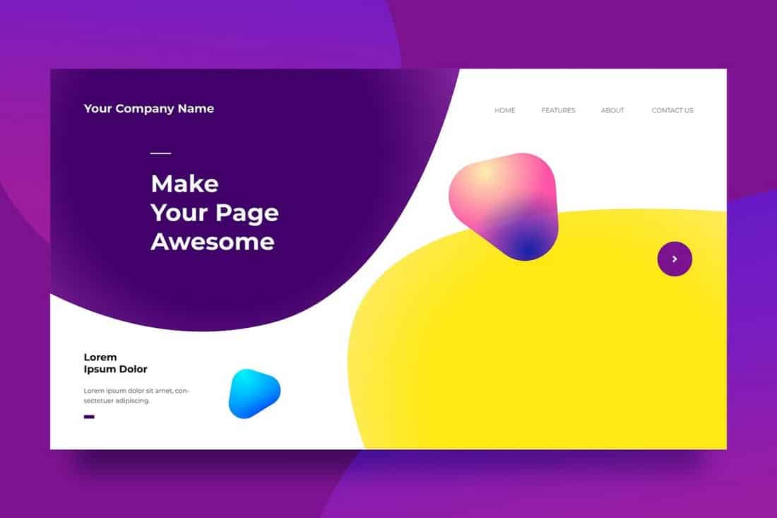 Creative Landing Page Background Template