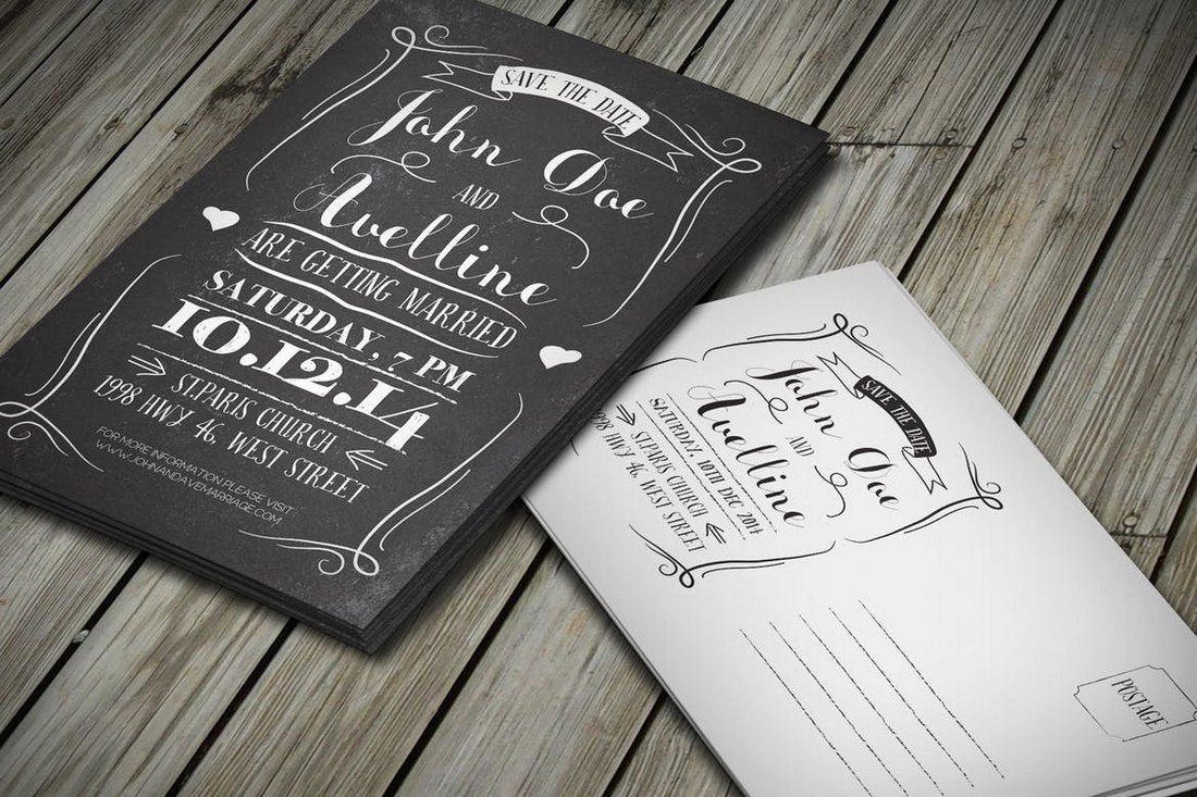 22+ Gorgeous Save the Date Wedding Templates  Design Shack Intended For Save The Date Postcard Templates