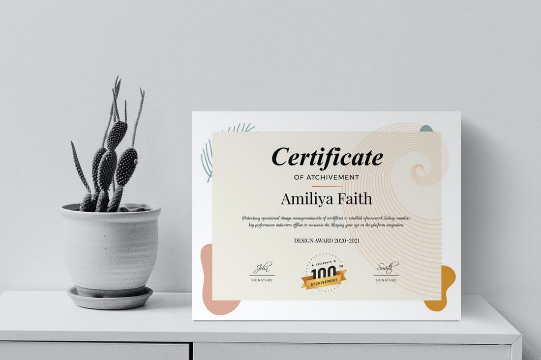 Creative Training Certificate Template