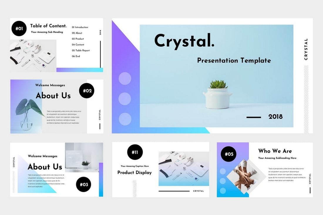 Crystal-Clean-PowerPoint-Template 20+ Simple PowerPoint Templates (With Clutter-Free Design) design tips Inspiration|powerpoint 