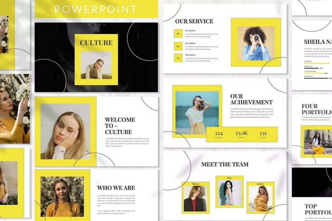 Culture - Clean Fashion Powerpoint Template
