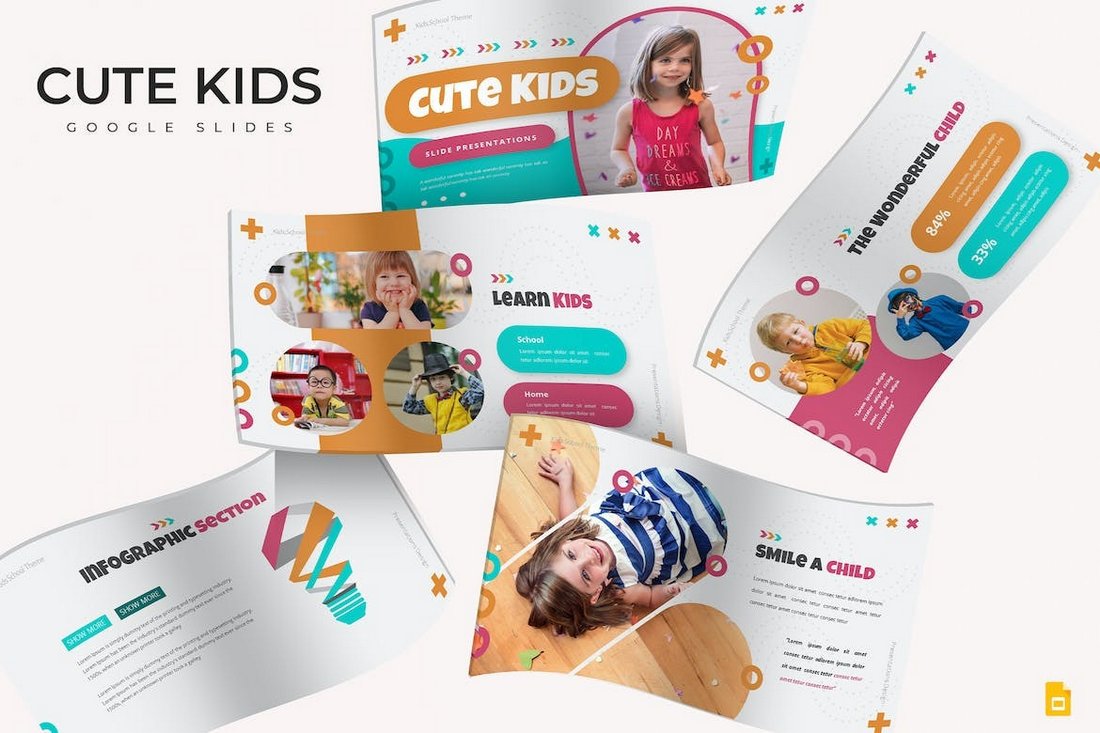 Cute Kids - Playful Google Slides Template