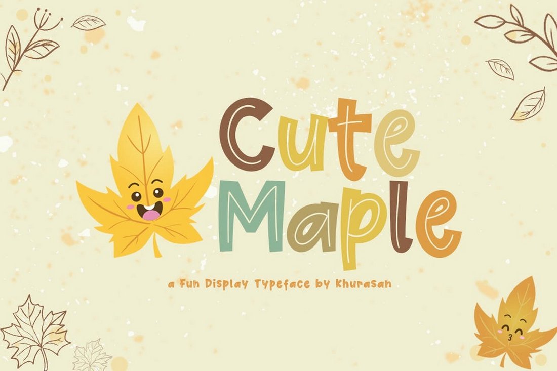 Cute Maple - Adorable Fall Font