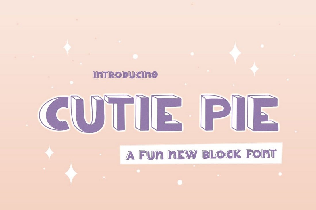 Cutie Pie - Fun 3D Font