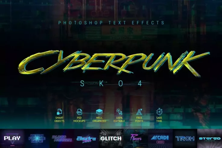 View Information about Cyberpunk 80s Retro Text Effects