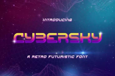 Cybersky Retro Futuristic Cyberpunk Font
