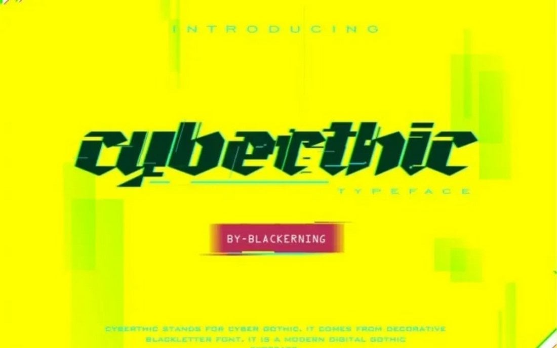 Cyberthic - Font Cyberpunk Gratis
