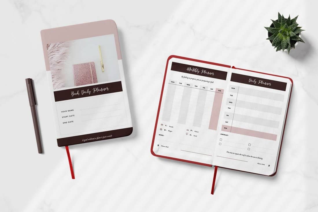 indesign planner template 2022