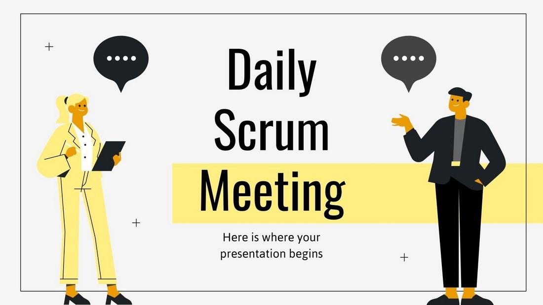 Daily Scrum Meeting - Free PowerPoint Template