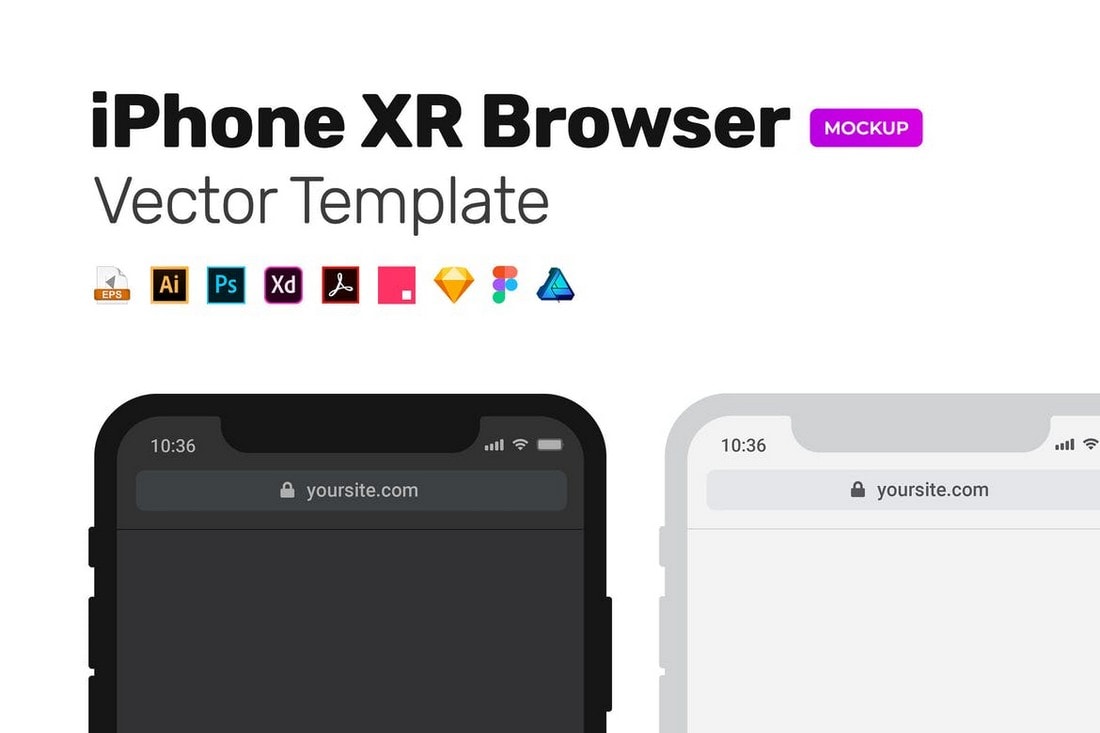 Dark & Light Mobile Browser MockUp