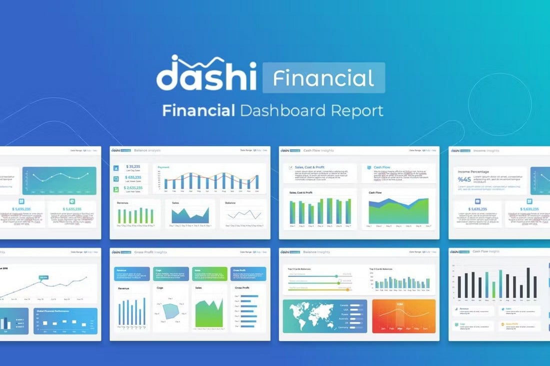 Dashi - Financial Dashboard PowerPoint template