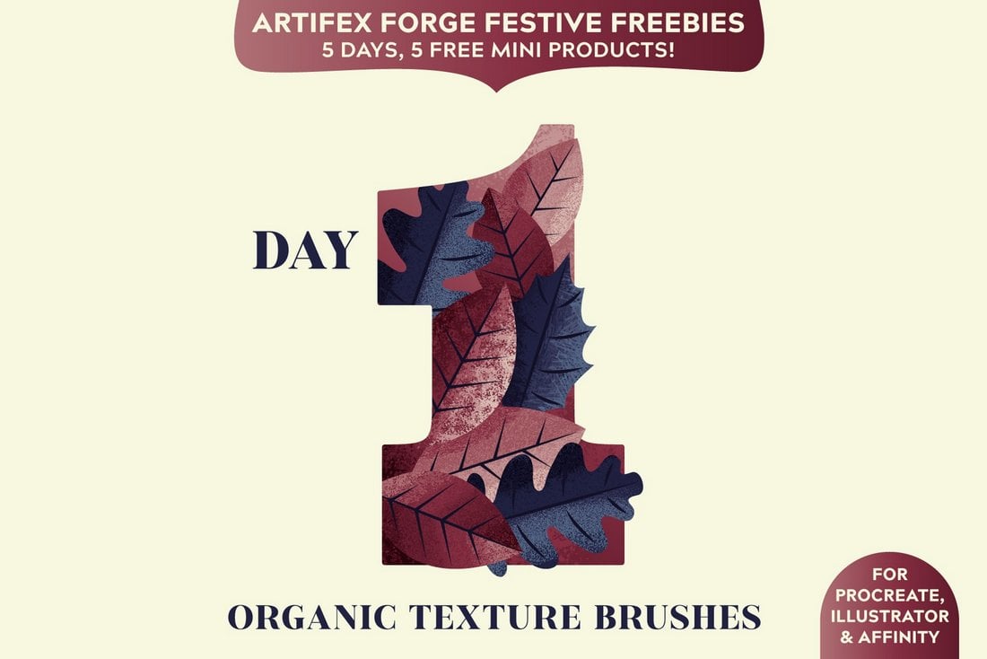Day 1 - Free Illustrator Texture Brushes