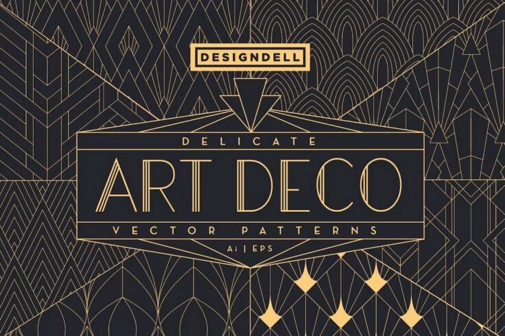 20+ Best Art Deco Patterns, Frames, & Backgrounds