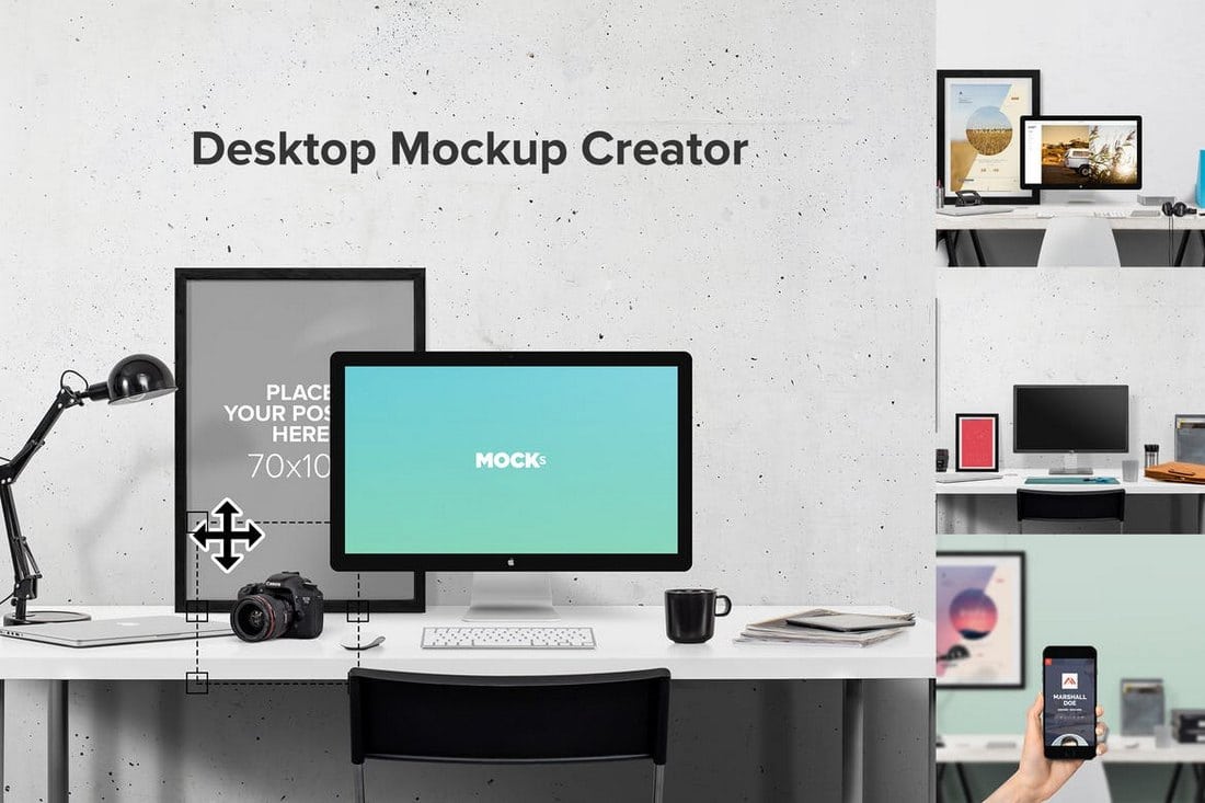 Desktop-Mockup-Creator-2 20+ Desktop Computer Mockup Templates design tips 