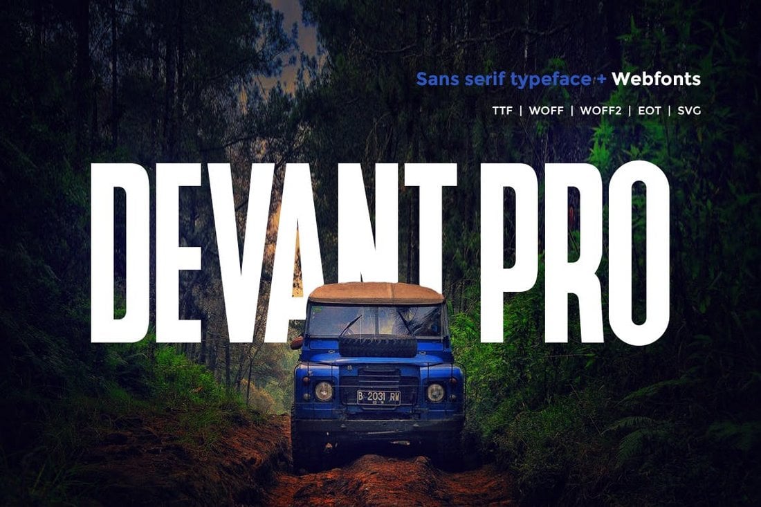 Devant Pro – Modern Narrow Font