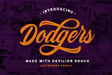 Devilion Rough Baseball Script Font