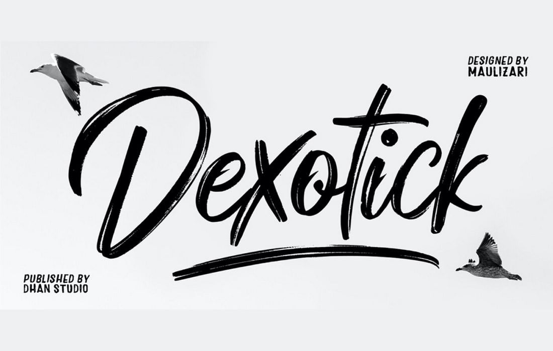 Dexotick - Free Handwritten Brush Font
