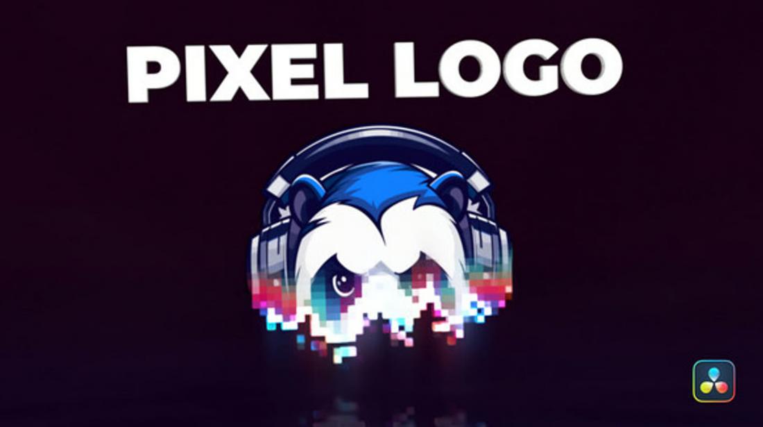 Digital Pixel Burning Logo Reveal Animation