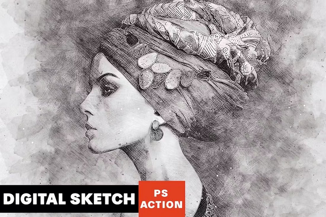 Digital Sketch Effect Photoshop Action