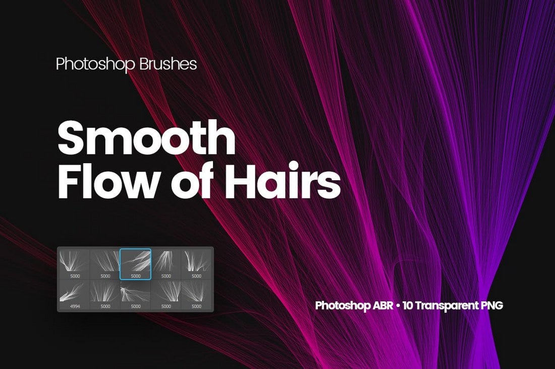 Digital-Smooth-Flow-of-Hairs-Photoshop-Brushes 30 Best Photoshop Brushes of 2018 design tips 