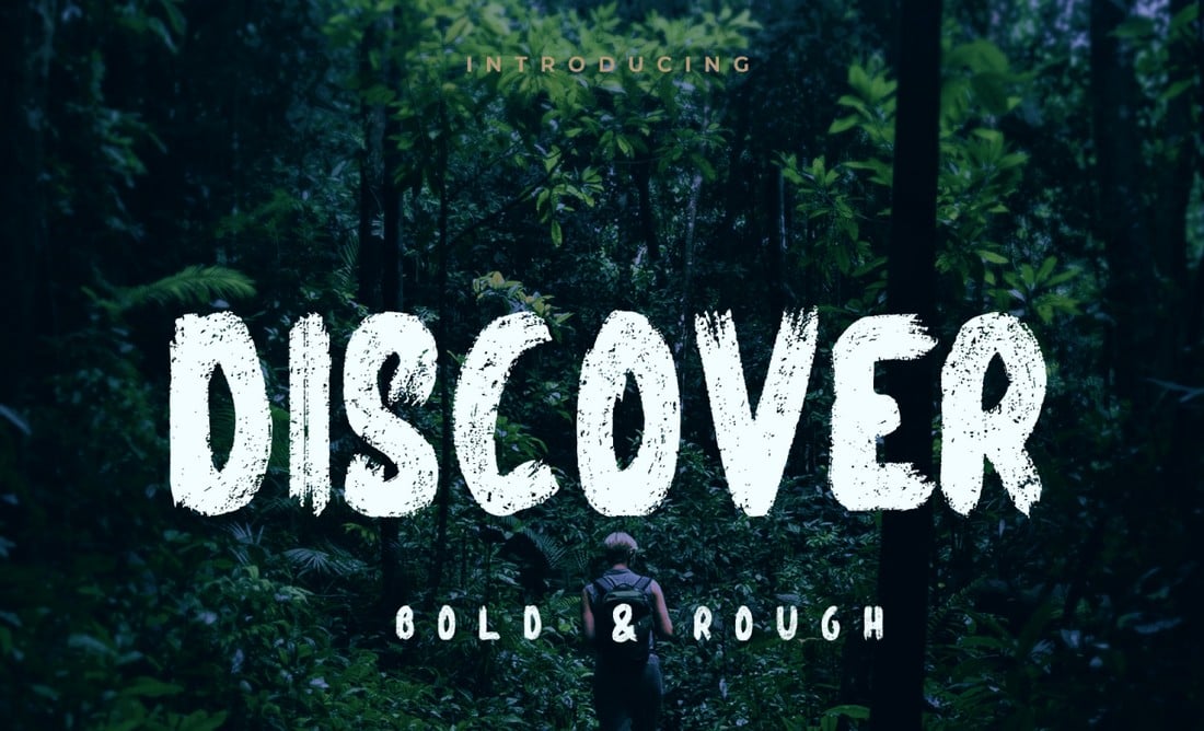 Discover - Free Bold Brush Font
