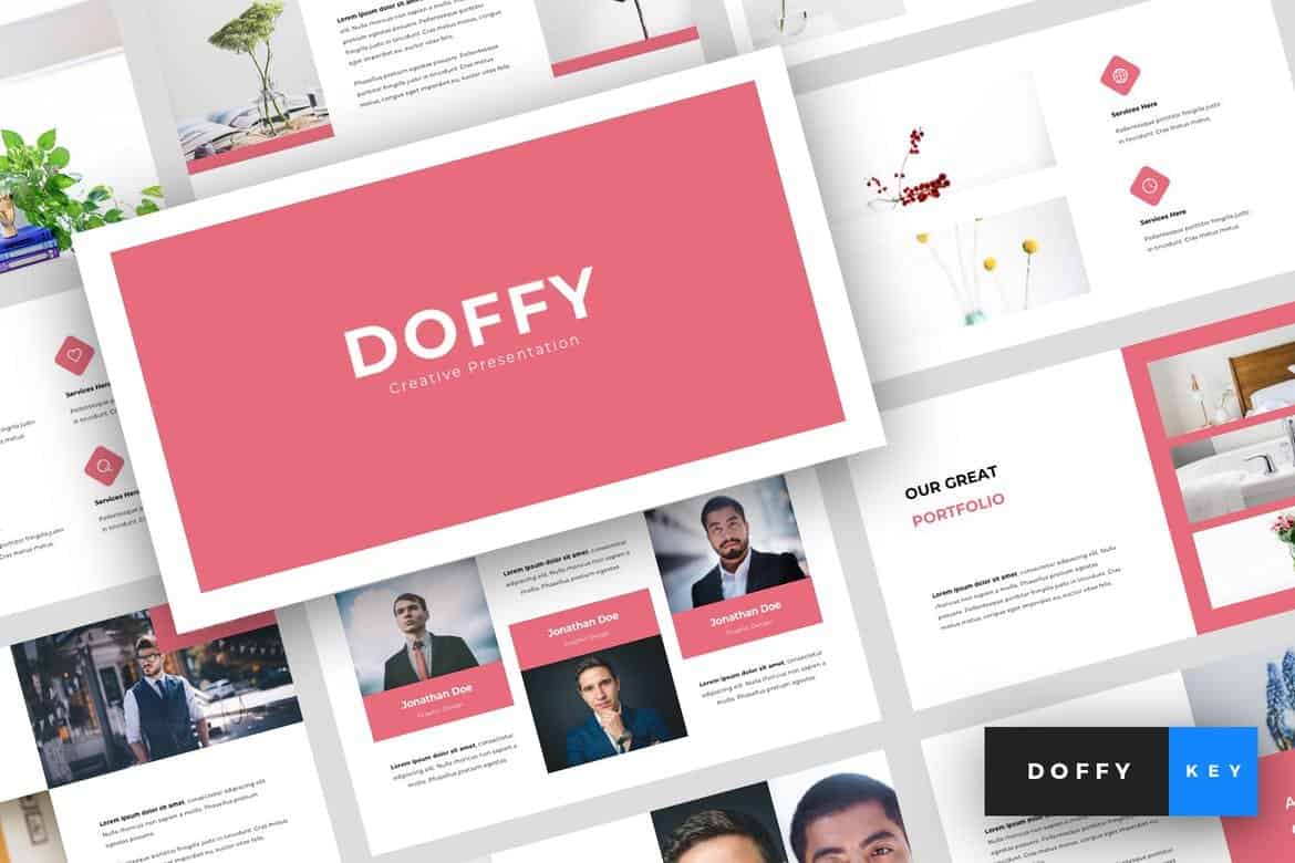 Doffy-Creative-Keynote-Template 50+ Best Keynote Templates of 2020 design tips Inspiration|keynote|powerpoint|presentation 