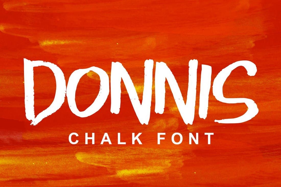 Donnis-Bold-Chalk-Font 15+ Best Chalkboard Fonts 2021 design tips 