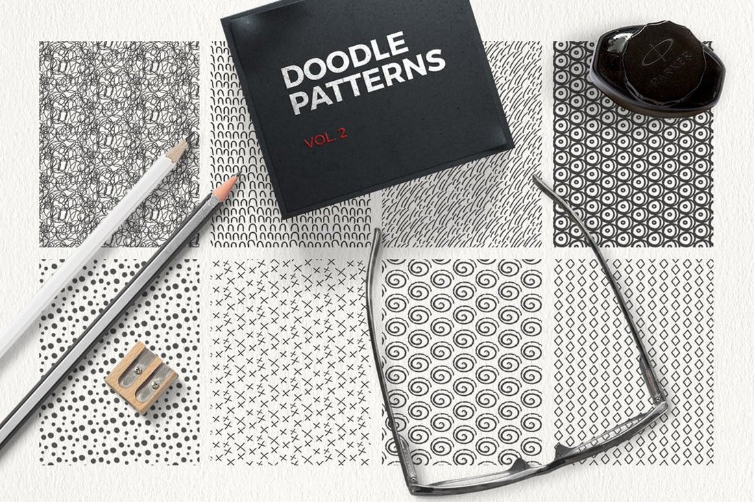 Doodle-Patterns 30+ Best Photoshop Patterns of 2018 (Free & Pro) design tips 