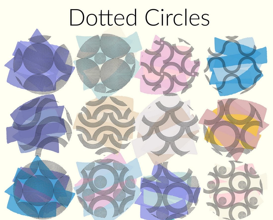 Dotted Circles Seamless Patterns