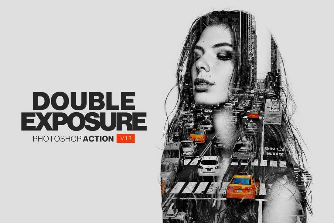 Double-Exposure-Action 40+ Best Photoshop Actions of 2018 design tips 