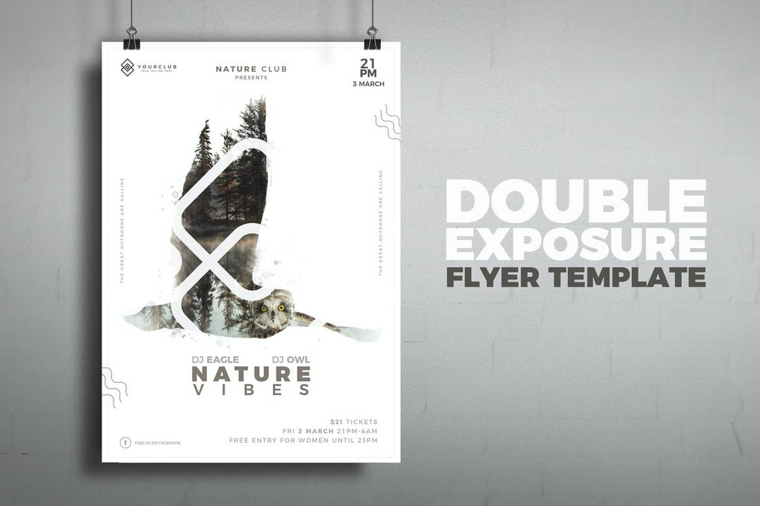 Double-Exposure-Poster-Template 10 Minimal Poster Design Examples (+10 Templates) design tips 