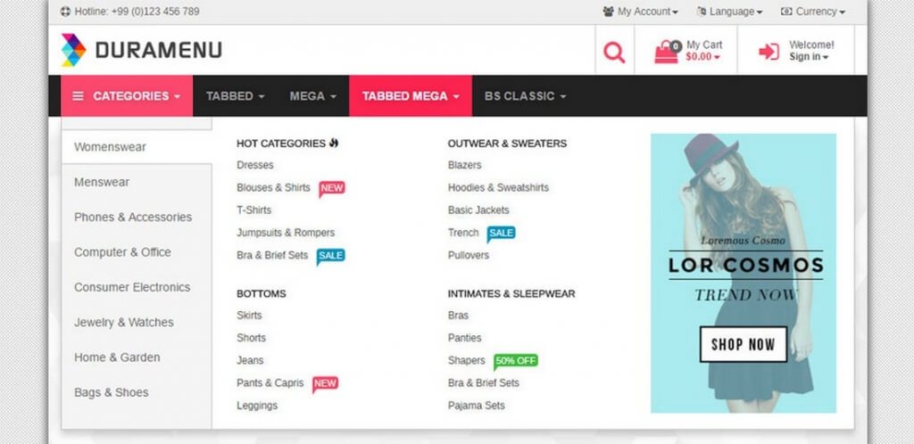 10 Mega Menu CSS Templates | Design Shack