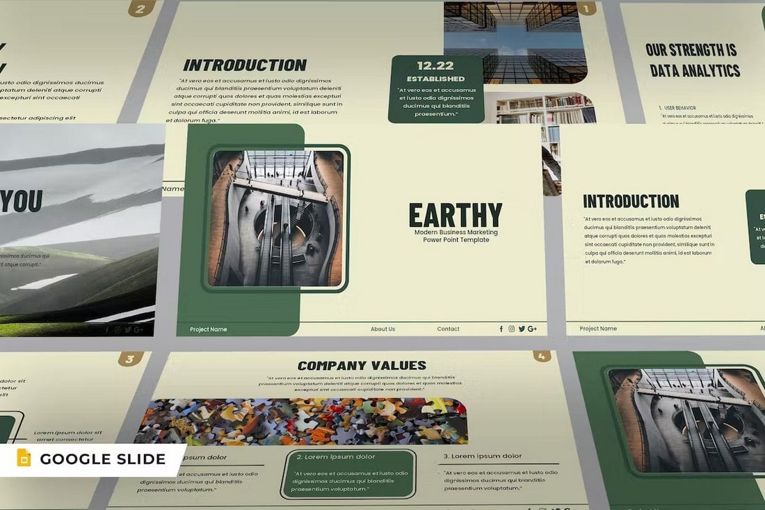 EARTHY - Company Profile Google Slides Template