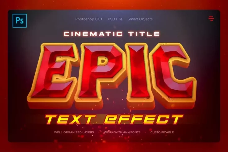 View Information about EPIC Cinematic Photoshop Text Effects