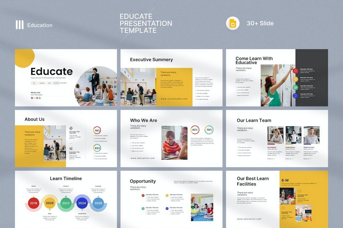 Education Course Google Slide Template