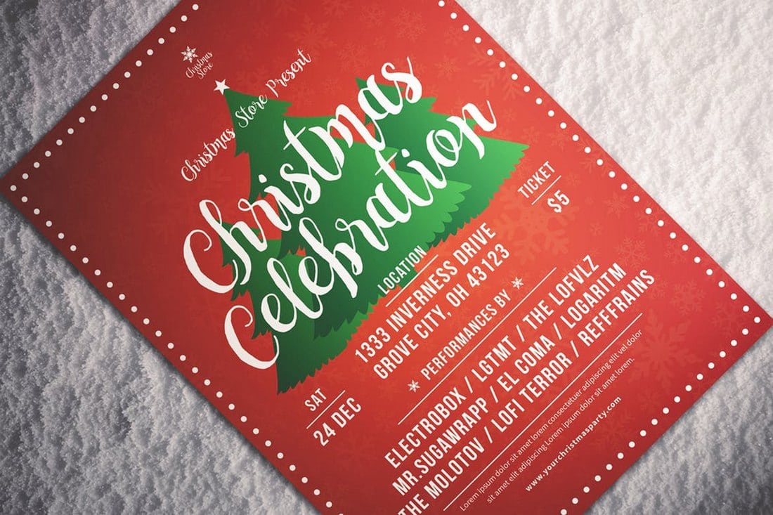 Elegant-Christmas-Celebration-Flyer 20+ Best Party & Club Flyer Templates design tips 