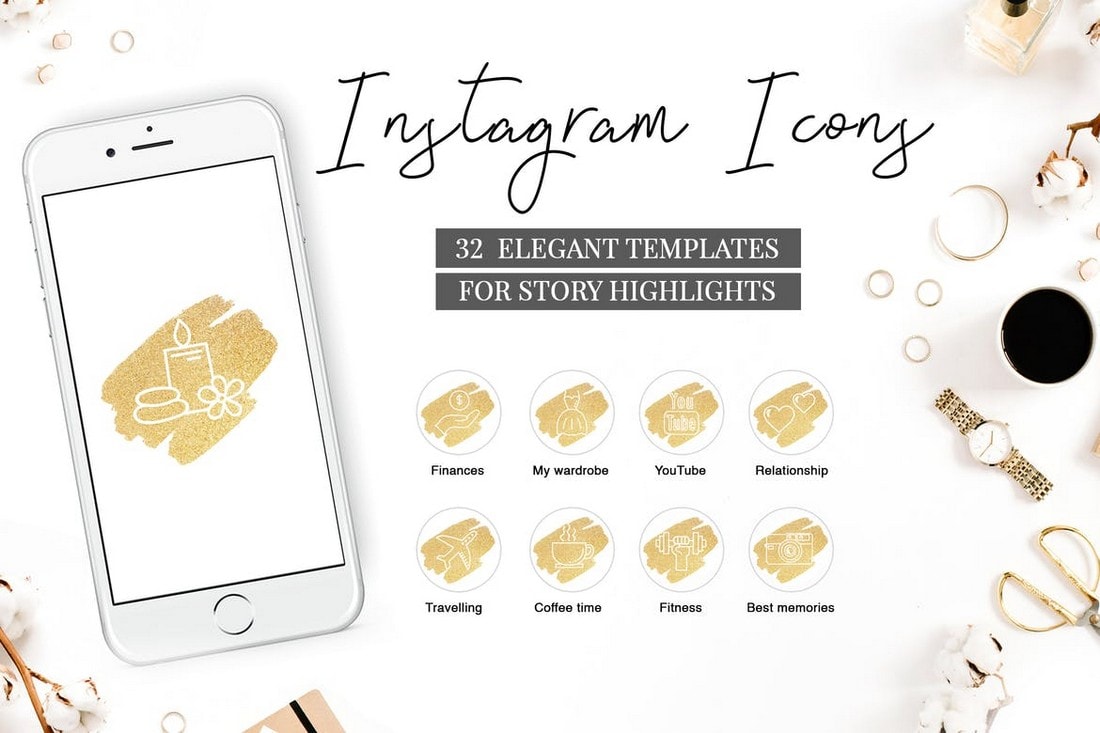 Elegant Instagram Highlight Icons