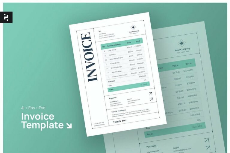 50+ Best Invoice Templates for InDesign & Illustrator (Free + Premium