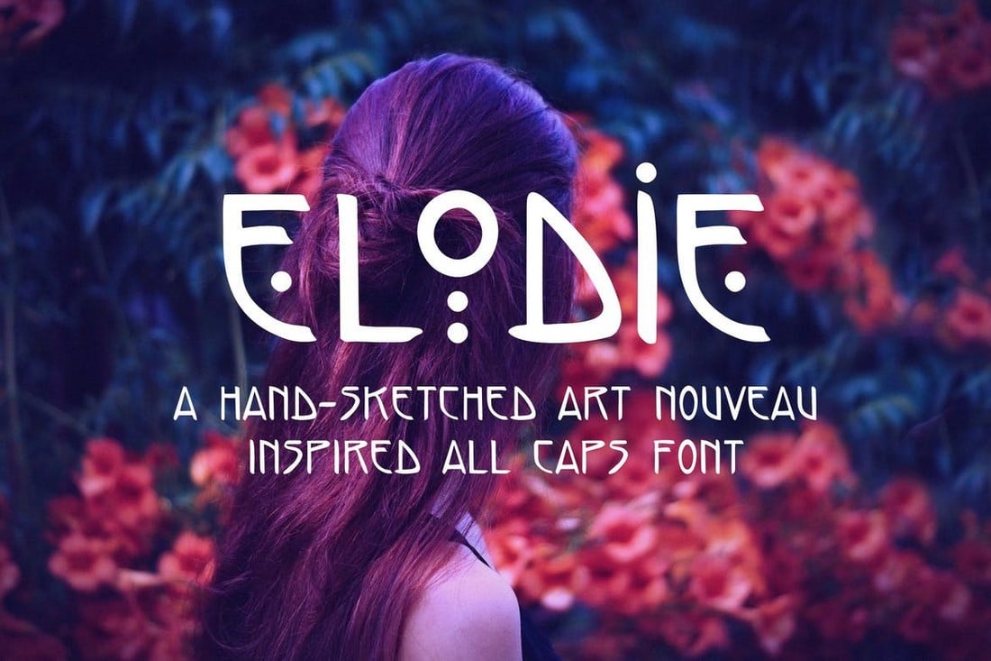 Elodie - Hand Sketched Art Nouveau Font