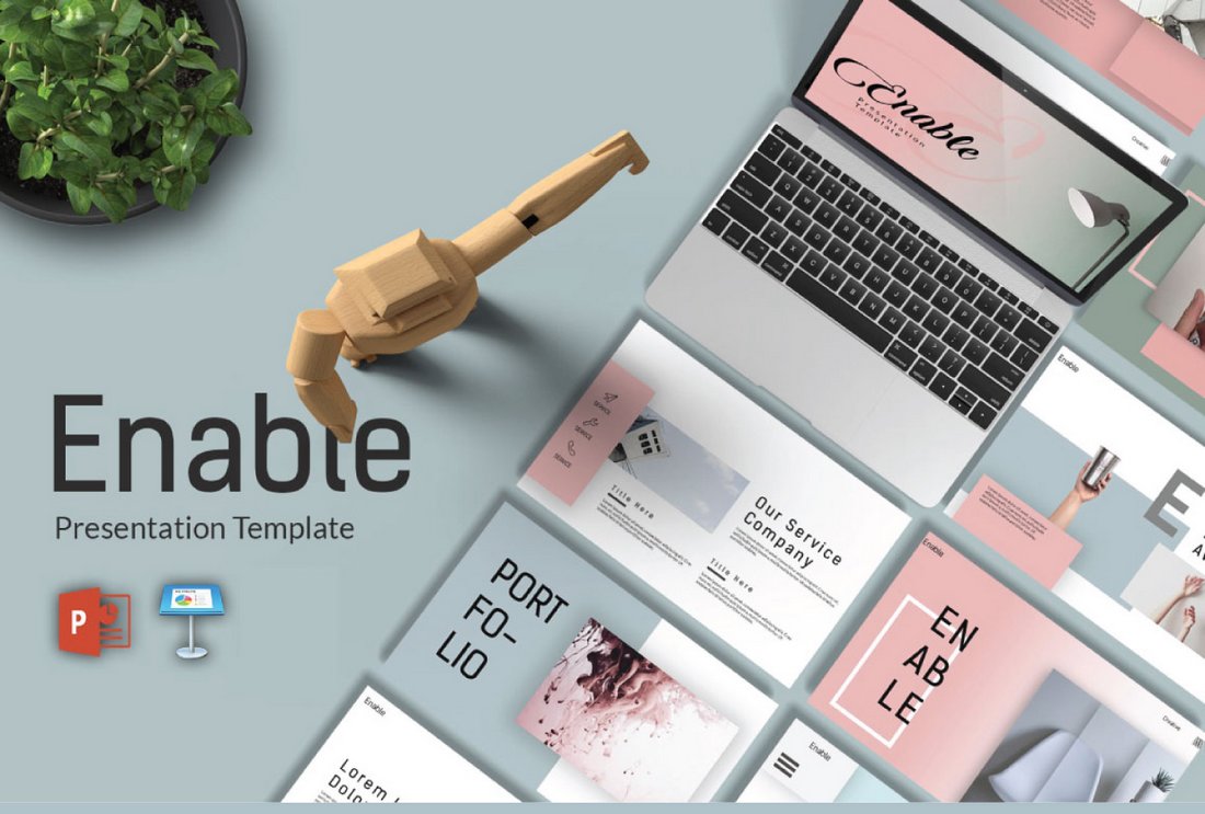 Enable-Free-Modern-PowerPoint-Template 50+ Best Free PowerPoint Templates 2020 design tips 