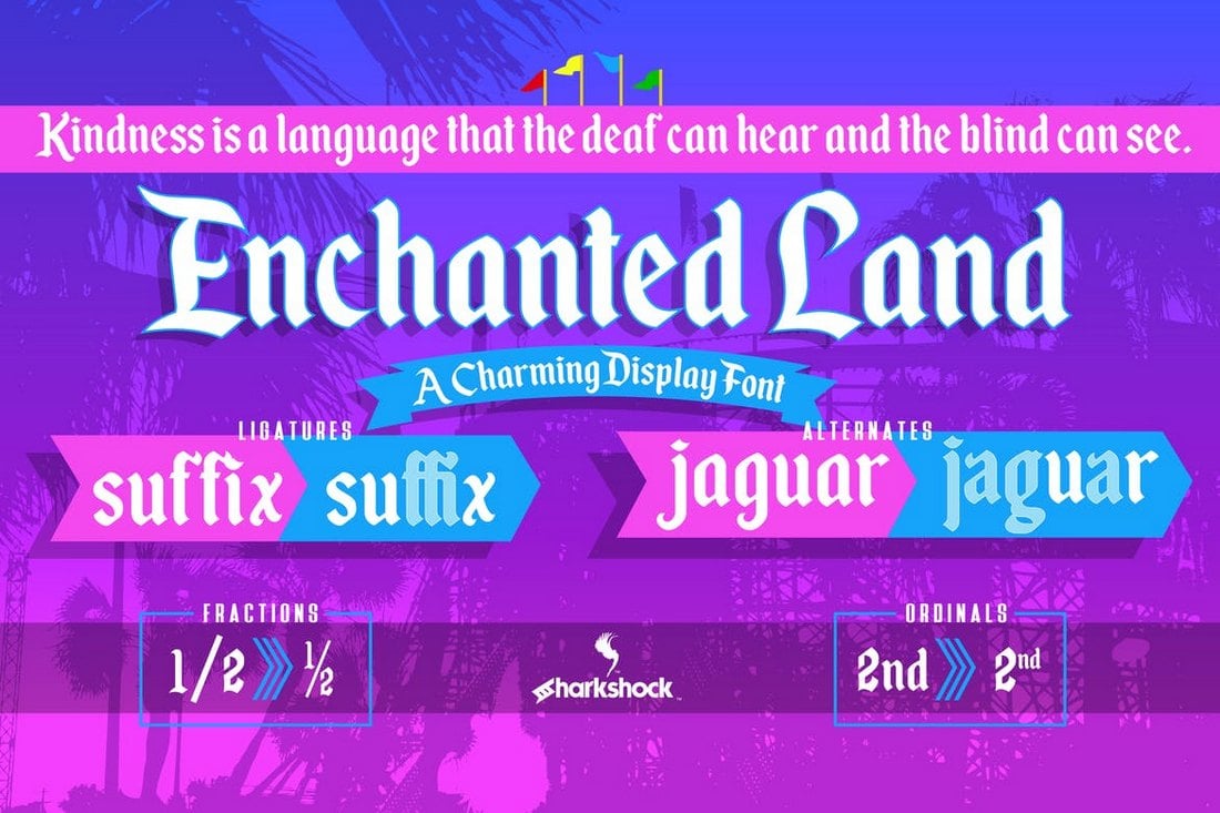 Enchanted-Land-Serif-Decorative-Font 20+ Best Tattoo Fonts & Lettering design tips 
