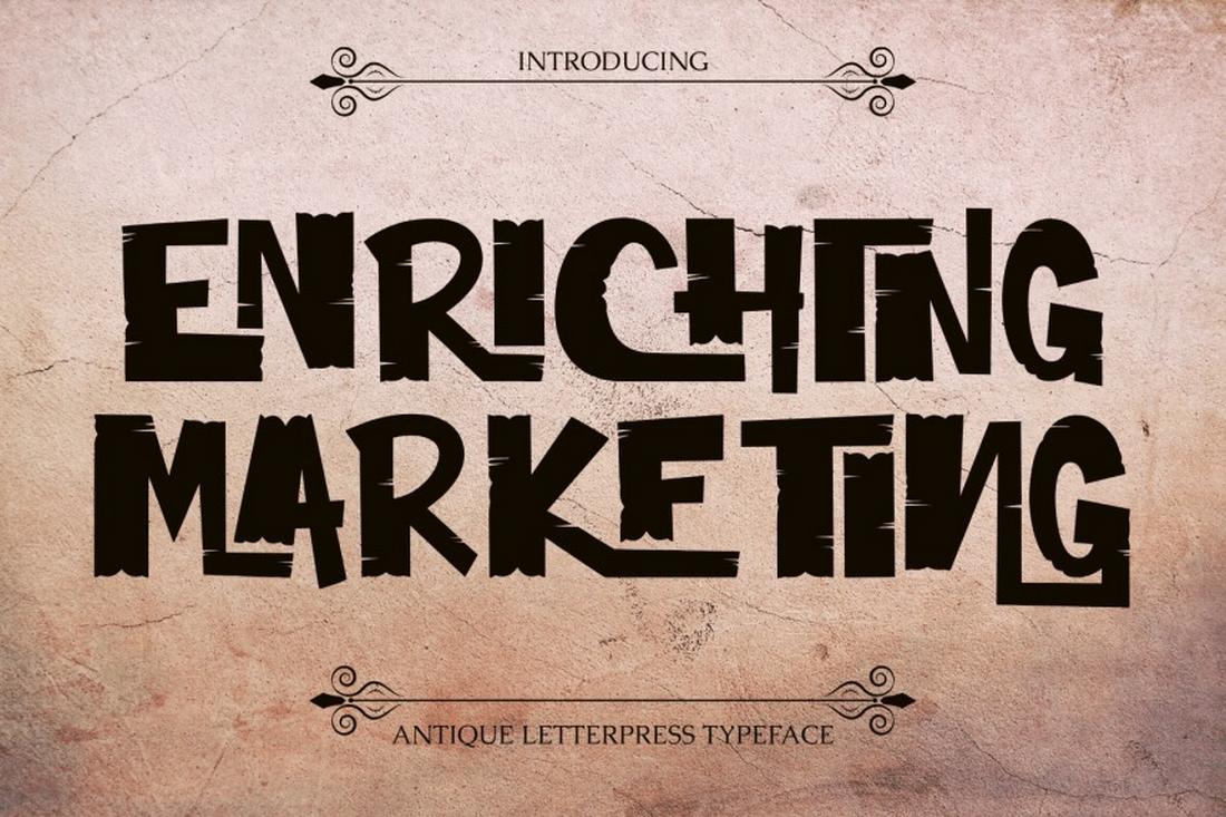 Enriching Marketing - Free Imperfect Font