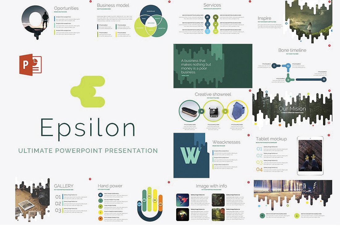 Epsilon - Templat PowerPoint Perusahaan Gratis