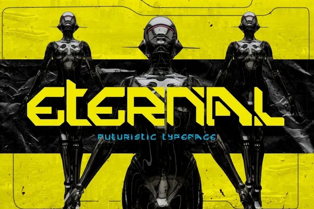 Eternal-Free-Cyberpunk-Font 20+ Best Cyberpunk Fonts 2022 design tips