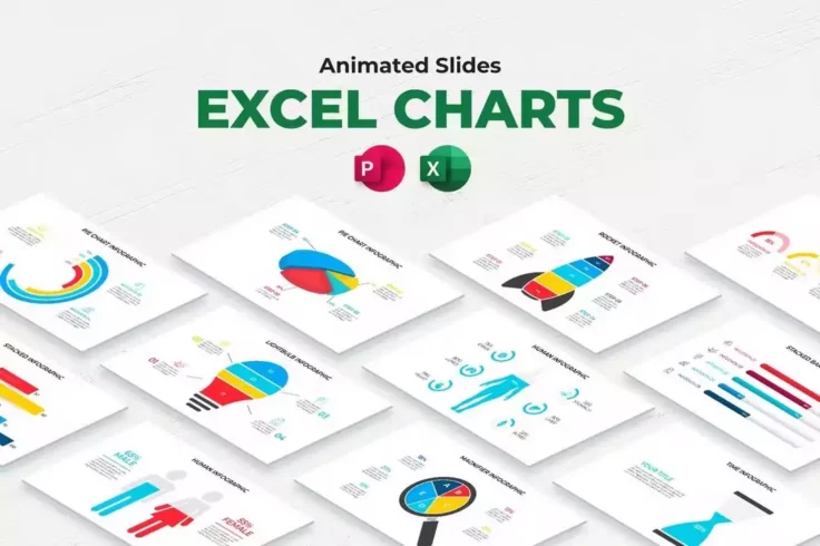 View Information about Excel Charts Animated PowerPoint Template