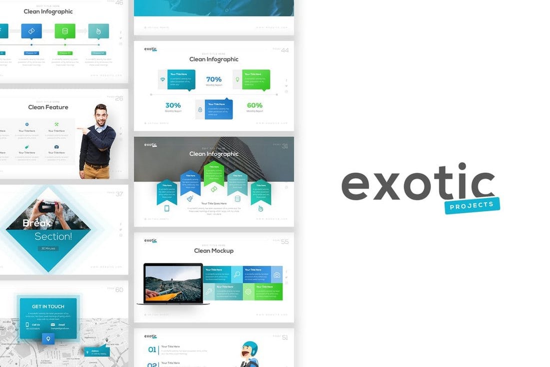 Exotic-Project-Presentation-Template 30+ Modern Professional PowerPoint Templates design tips 